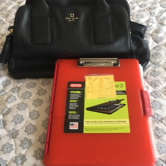 Ex-LARGE Kate Spade Pebbled  Cow Leather - Picture 9 of 11